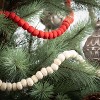 Sullivans 6'2" Ruby Red Wool Ball Garland - 3 of 3