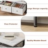 Modern-Industrial TV Stand with Metal Frame & 2 Fabric Drawers - 4 of 4