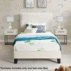 NicBex Twin Plush 3D Upholstered Bed Frame,Platform Bed Frame with Adjustable Headboard,Wood Slats Support,Easy Assembly,No Box Spring Needed,White - 2 of 4