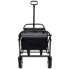 KTMBDW Collapsible Folding Heavy Duty Utility Wagon Cart for Outdoor Sports, 225 pounds Weight Capacity, Camping, Garden, Shopping with 3pcs Liner bag - 3 of 4