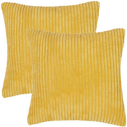 Corduroy Cushion Pillow Cover Plain Striped Throw Pillow Case