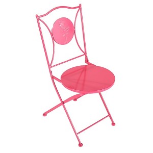 The Lakeside Collection Nautical Folding Chairs - Metal Patio Furniture with Vintage Icons - 1 of 3