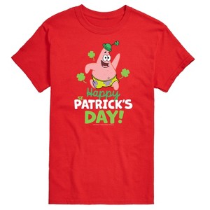 SpongeBob Squarepants Happy St. Patricks Day Short Sleeve Graphic T-Shirt - Red - 1X Big and Tall - 1 of 4