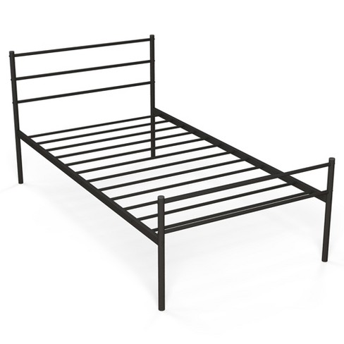 Metal bed frame store with box spring