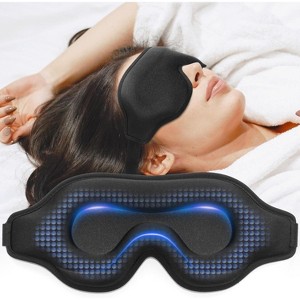 Weighted Eye Mask for Sleeping for Men and Women, Ideal for Lash Extensions, Travel Blackout Night Blindfold with Adjustable Strap - 1 of 4