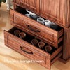 Gulches 71" Kitchen Pantry Cabinet with 2 Large Drawers, Embossed Texture, Door Shelves Cabinet Shelves for Kitchen, Dining Room, Laundry, Brown - 4 of 4