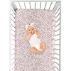 Sweet Jojo Designs Girl Baby Fitted Crib Sheet Floral Pink and White - 4 of 4