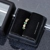 Jewelry Avalanche 20G 14K Gold Bezel Set Princess Cut Emerald & Round Diamond Nose Hoop Ring, 8mm - 4 of 4