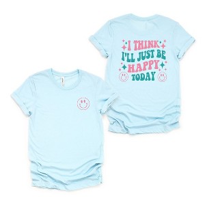 Simply Sage Market Women's I'll Just Be Happy Colorful Front and Back Short Sleeve Graphic Tee - 1 of 4