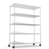 NicBex 82.00" 5-Tier Bookshelf with Wheels & Shelf Liners Bookcases for Living Room Home Office - 2 of 4