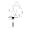 ChicFurnit Bathroom Sink Faucet Single Hole Single Handle Faucet for Modern Bathrooms, Black, 12.99"*8.66"*3.54" - 3 of 4