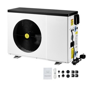 VEVOR Electric Pool Heat Pump, 22250 BTU, Pool Heaters for 3171-6605GAL Above and In Ground Pools, Low Noise, White - 1 of 4
