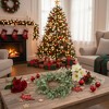 23.6" Christmas Eucalyptus Wreath Green Door Wreath Fake Leaf Garland Wedding Home Frontdoor Decor FBA shipment - 3 of 4