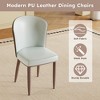 KWPZQEB Modern Dining Chairs Set of 2, PU Leather Dining Chairs with Carbon Steel Legs, Upholstered Dining Chair for Kitchen, Dining Room, Living Room - 3 of 4
