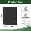 Munora - 2-Drawer Locking Vertical File Cabinet - Heavy Duty for Letter Size Files - Black - 3 of 4