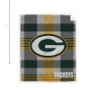 NFL Green Bay Packers Plaid Steel Royal Plush Faux Shearling Blanket - 3 of 3
