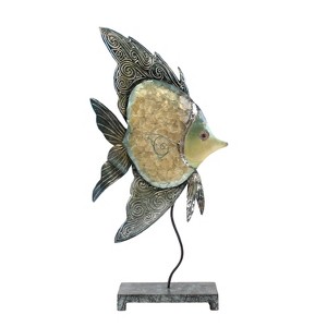Beachcombers Small Iron/Capiz Angel Fish - 1 of 1