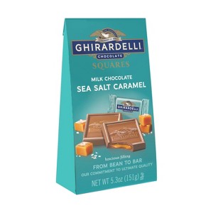 Ghirardelli Mother's Day Milk Chocolate Sea Salt Caramel Candy SQUARES Medium Bag - 5.3oz - 1 of 4