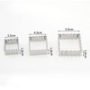 Unique Bargains Cookie Cutters 3-Piece Square Cookie Cutter Set Dishwasher Safe Stainless Steel Silver Tone 1Set - 3 of 4