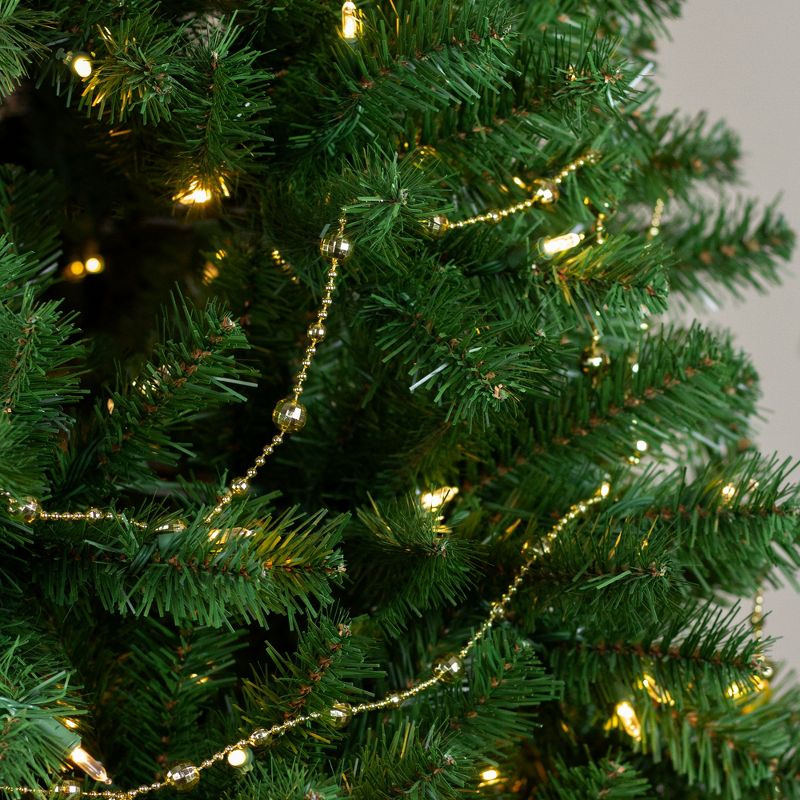 Northlight 15' x 0.5" Shiny Gold Mirrored Disco Ball Beaded Artificial Christmas Garland, 3 of 4