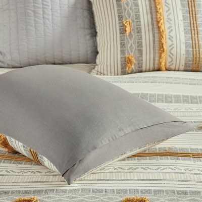 King Gray and Yellow Cotton Down Alternative Comforter Set