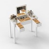 NicBex Flip-Top Vanity Desk with LED Mirror, Compact Makeup Table, 2 Soft-Close Drawers & Hidden Storage for Bedroom/Small Spaces - 4 of 4