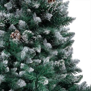 vidaXL Christmas Tree Green and white PVC, Steel, Plastic 70.9 inches tall - 1 of 4