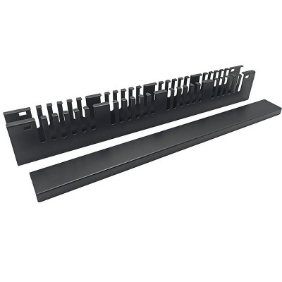 Monoprice 1u 19in Metal Rackmount Cable Management Panel, Protects ...