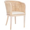 Sistine Arm Chair W/ Cushion - Natural/White Washed - Safavieh - 3 of 4