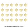 Big Dot of Happiness Gold Glitter NYC Apple - No-Mess Real Gold Glitter Cut-Outs - New York City Party Confetti - Set of 24 - 2 of 4