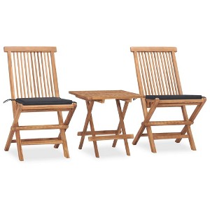 vidaXL Outdoor Dining Set Natural wood - 1 of 2
