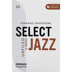 D'Addario Woodwinds Select Jazz, Soprano Saxophone - Unfiled,Box of 10 3S - 1 of 4
