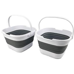 SAMMART 9.5L (2.5 Gallon) Collapsible Rectangular Handy Basket/Bucket - 1 of 4