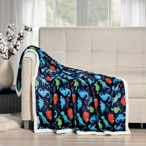 Dinosaur fleece online throw