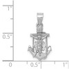 Black Bow Jewelry 14k Yellow, White or Rose Gold Small Mariner Crucifix Pendant, 11x22mm - 4 of 4