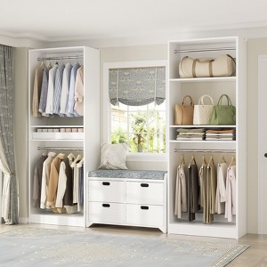 Aheaplus Closet System with 2 Hanging Rods - 1 of 4