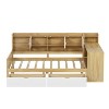 Merax L-Shaped Space-Saving Daybed with Desk, Cabinets, Open Storage & Drawers - 2 of 4