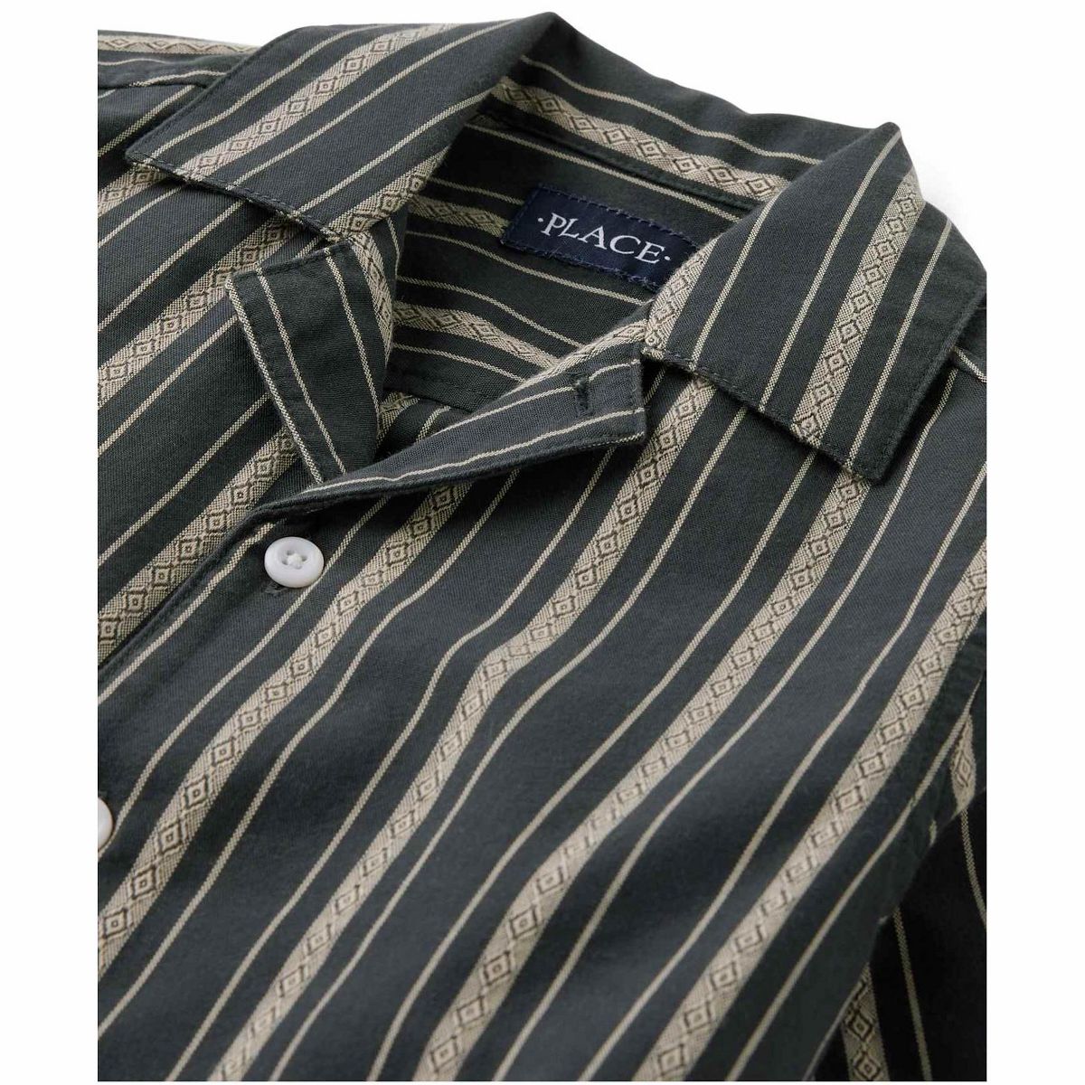 The Children's Place Boys Short Sleeve Embroidered Textured Button Up Shirt - thumbnail 5