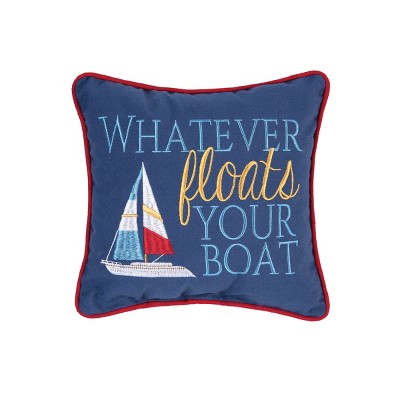 C&F Home Floats Your Boat Embroidered Pillow