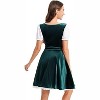 Clearlove Women's Dirndl Velvet V-Neck Ruffled Sleeve Dress Elegant Soft Velvet Holiday Party Dress - 4 of 4