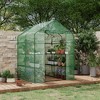 Orieon 57"x57"x77" Walk-In Greenhouse with PE Cover, 12 Shelves & Anchors for Indoor/Outdoor Gardening. - 2 of 4
