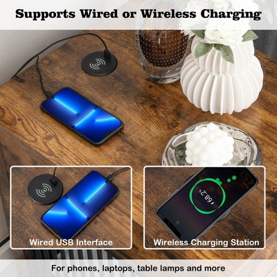 costway-2-in-1-furniture-dog-crate-with-drawer-wired-wireless