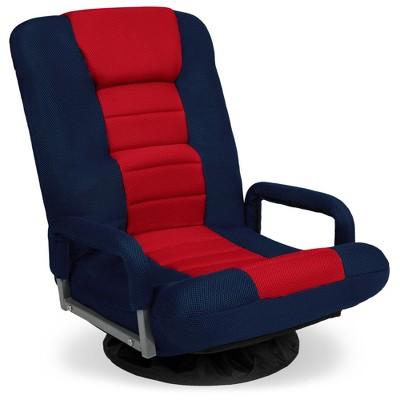 Best Choice Products 360-Degree Swivel Gaming Floor Chair w/ Armrest Handles, Foldable Adjustable Back