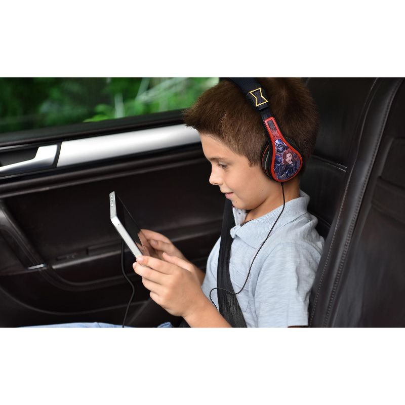 eKids Black Widow Wired Headphones for Kids, Over Ear Headphones for School, Home, or Travel - Black (BW-140VOM-mf), 3 of 6