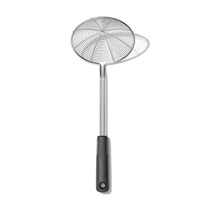  OXO Good Grips Stainless Steel Spider Scoop & Strain Skimmer,Black:  Home & Kitchen