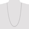 Black Bow Jewelry 2mm, 14k White Gold, Diamond Cut Singapore Chain Necklace - 2 of 4