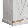 Royal Hampton Farmhouse Sofa Table, Barn Door Storage, Gold, White, 36 Inch - 4 of 4