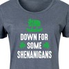 Women's - Instant Message - Down For Some Shenanigans Graphic T-shirt Dress - 2 of 4