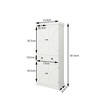 Sevobal Utility Storage Cabinets, Freestanding Cabinet with Adjustable Shelves and Drawers for Living Room Kitchen Hallway, White, 75.9"*38.8"*181.4" - 4 of 4