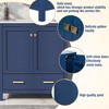 Whisen 30 in. Bathroom Storage Cabinet Bathroom Vanity with 2 Soft Closing Doors and Drawer - 4 of 4